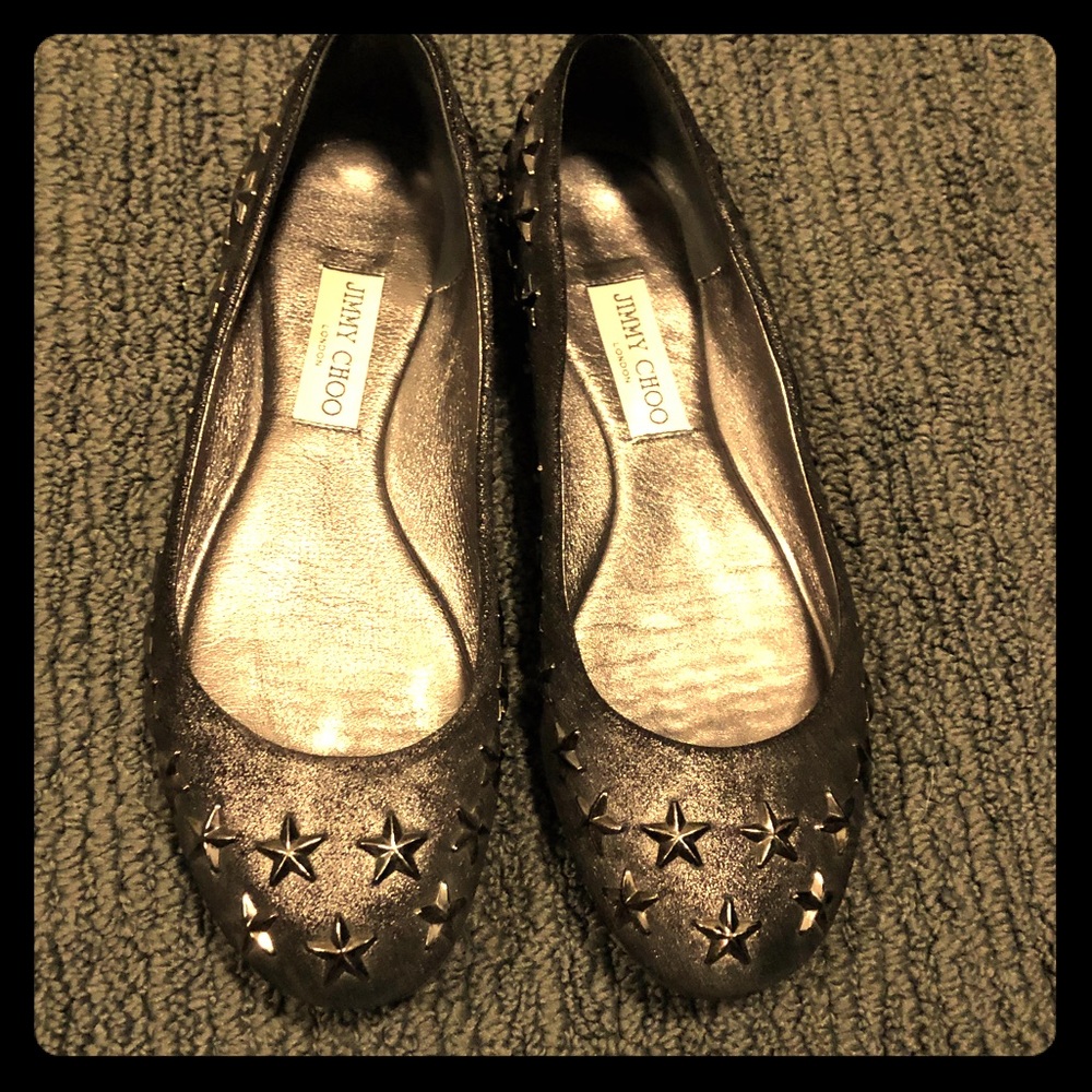 Jimmy Choo “Western” star studded flats 39 1/2